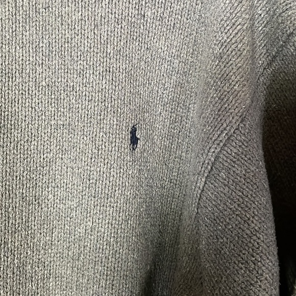 VINTAGE Polo Ralph Lauren Mens Crew Neck Pullover Sweater- Gray - Picture 4 of 7